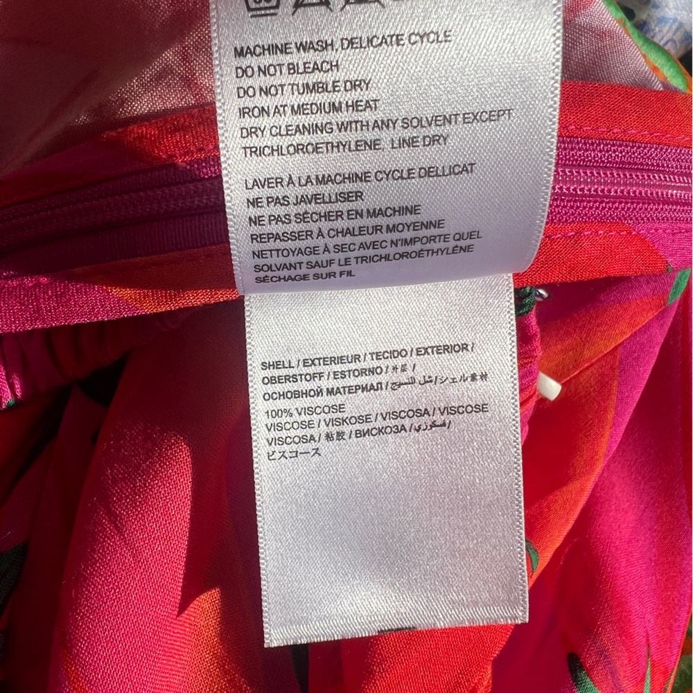 FARM Rio x Anthropologie Chili Pepper Halter Jumpsuit Size Small NWT in Pink Red - Picture 16 of 16